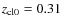 $z_{\rm cl0}=0.31$