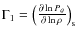 $\Gamma_1 = \left (\frac {\partial \ln P_g } {\partial \ln\rho} \right )_{\rm s}$