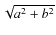 $\sqrt {a ^2 + b ^2}$