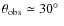 $\theta_{\rm obs} \simeq 30 \hbox{$^\circ$ }$