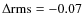 $\Delta {\rm rms} = - 0.07$