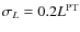 $\sigma_{L}=0.2L^{\rm PT}$
