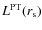 $L^{\rm PT}(r_{\rm s})$