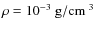 $\rho = 10^{-3}~{\rm g/cm^{~3}}$
