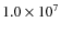 $1.0\times10^7$