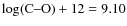 $\log(\mbox{C{--}O})+12=9.10$