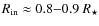 $R_{\rm in} \approx 0.8{-}0.9~R_\star$