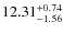 $12.31^{\rm +0.74}_{-1.56}$