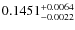 $0.1451^{\rm +0.0064}_{-0.0022}$