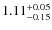 $1.11^{\rm +0.05}_{-0.15}$