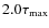 $2.0\tau_{{\rm max}}$