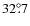$ 32^\circ\hspace{-3pt}.7$