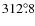 $312^\circ\hspace{-3pt}.8$