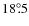$ 18^\circ\hspace{-3pt}.5$