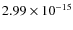 $2.99\times10^{-15}$