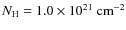 $N_{\rm H}=1.0\times10^{21}{~\rm cm^{-2}}$