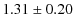 $\displaystyle 1.31\pm0.20$