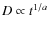 $D\propto t^{1/a}$