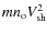 $mn_{\rm o}V_{\rm sh}^2$