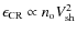 $\epsilon_{\rm CR}\propto n_{\rm o}V_{\rm sh}^2$