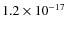 $1.2 \times 10^{-17}$