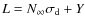 $L = N_\infty \sigma_{\rm d}+Y$