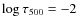 $\log\tau_{500}=-2$