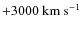 $+3000~{\rm km~s^{-1}}$