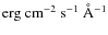 $ \rm erg ~
cm^{-2}~s^{-1}~\AA^{-1}$