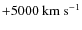 $+5000~\rm km~s^{-1}$