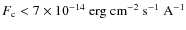 $F_{\rm c}<7 \times 10^{-14}~\rm erg~cm^{-2}~s^{-1}~A^{-1}$