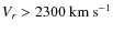 $V_{r}>2300~{\rm km~s^{-1}}$