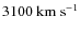$3100~{\rm km \
s^{-1}}$