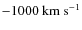 $-1000~{\rm km~s^{-1}} $