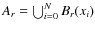 $A_r=\bigcup_{i=0}^N B_r({x}_i)$