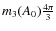 $m_3(A_0)\frac{4\pi}{3}$