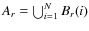 $A_r=\bigcup_{i=1}^NB_r(i)$