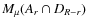 $M_\mu(A_r\cap{D_{R-r}})$