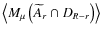 $\left\langle M_\mu\left(\widetilde A_r \cap D_{R-r}\right)
\right\rangle$