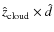$\hat{z}_{\rm cloud} \times \hat{d}$