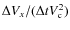 $\Delta V_x / (\Delta t V_{\rm c}^2)$