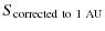 $\displaystyle S_{\rm corrected~to~1~AU}$
