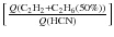 $\left[\frac{Q{\rm (C_{2}H_{2}+C_{2}H_{6}(50\%))}}{Q{\rm (HCN)}}\right]$