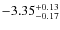 $\rm -3.35^{+0.13}_{-0.17}$