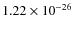 $1.22\times10^{-26}$