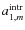 $a_{1,m}^{\rm intr}$