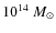 $10^{14}~M_{\odot}$
