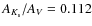 $A_{K_{\rm s}}/A_{V}=0.112$