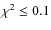 $\chi^{2}\leq0.1$