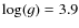$\log(g)=3.9$